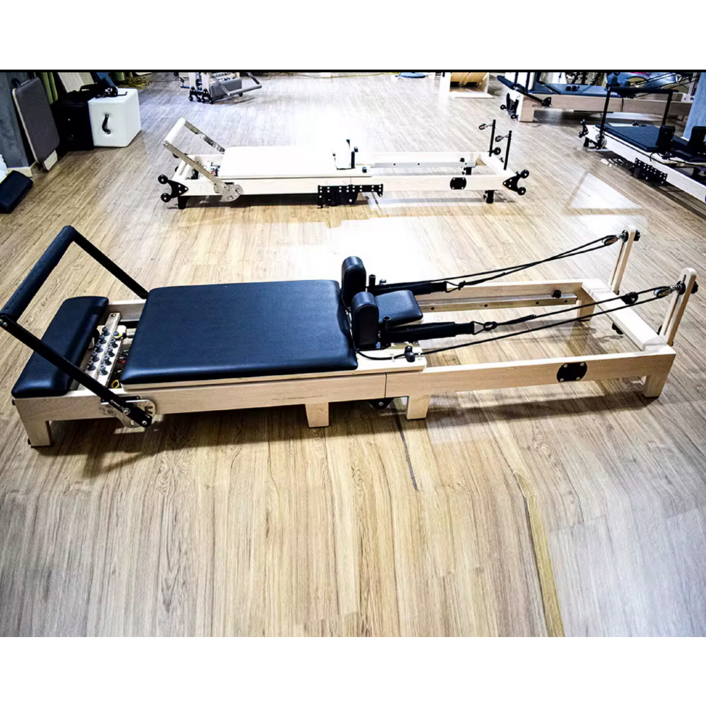 QUEENLIFE White Maple Solid Wood Exercise Yoga Equipment Folding ...