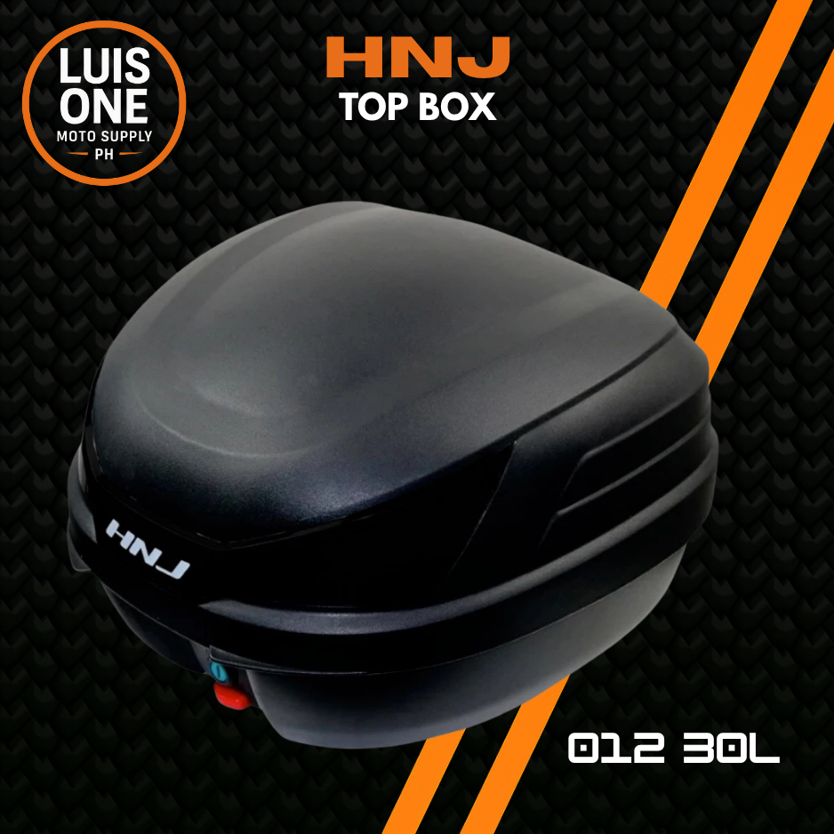 HNJ O12 30L Motorcycle Top Box | With Base Plate & Keys | Red/Blue ...