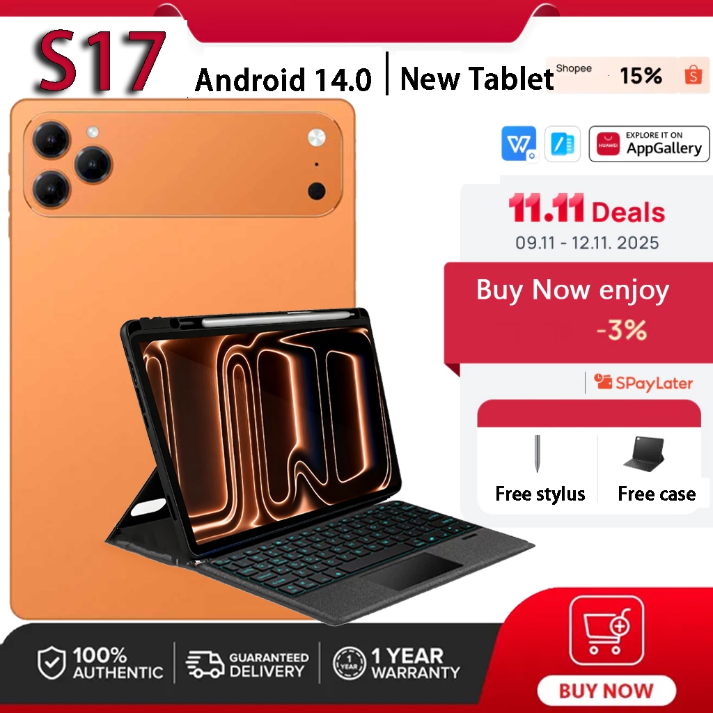 New S17 Tablet Android IPs Screen Original Tablets 12 Inch 12GB +512GB ...