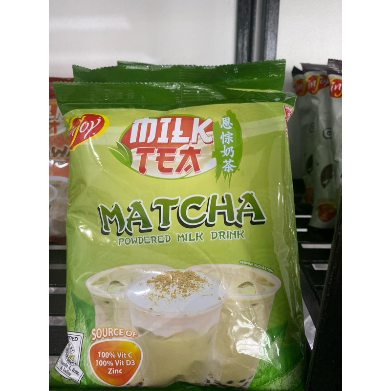 Injoy Milk Tea Matcha Powdered Milk Drink 500g | Shopee Philippines