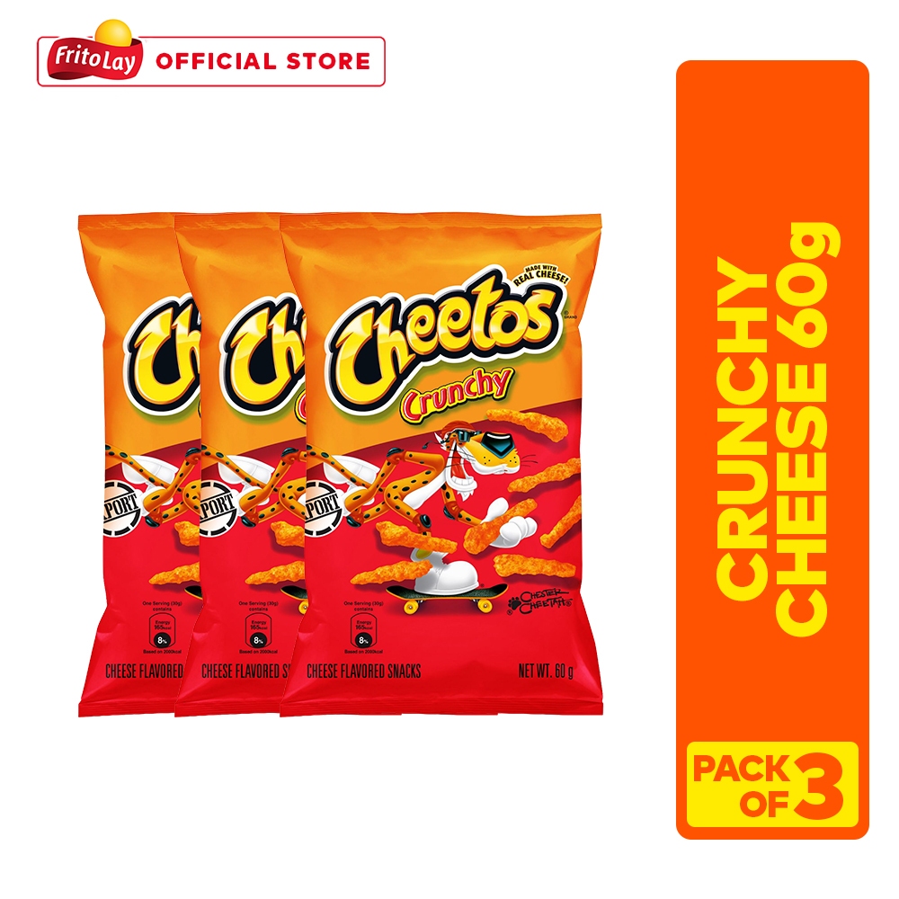 Cheetos Crunchy Cheese Flavoured Snack 60g - Pack of 3 | Shopee Philippines