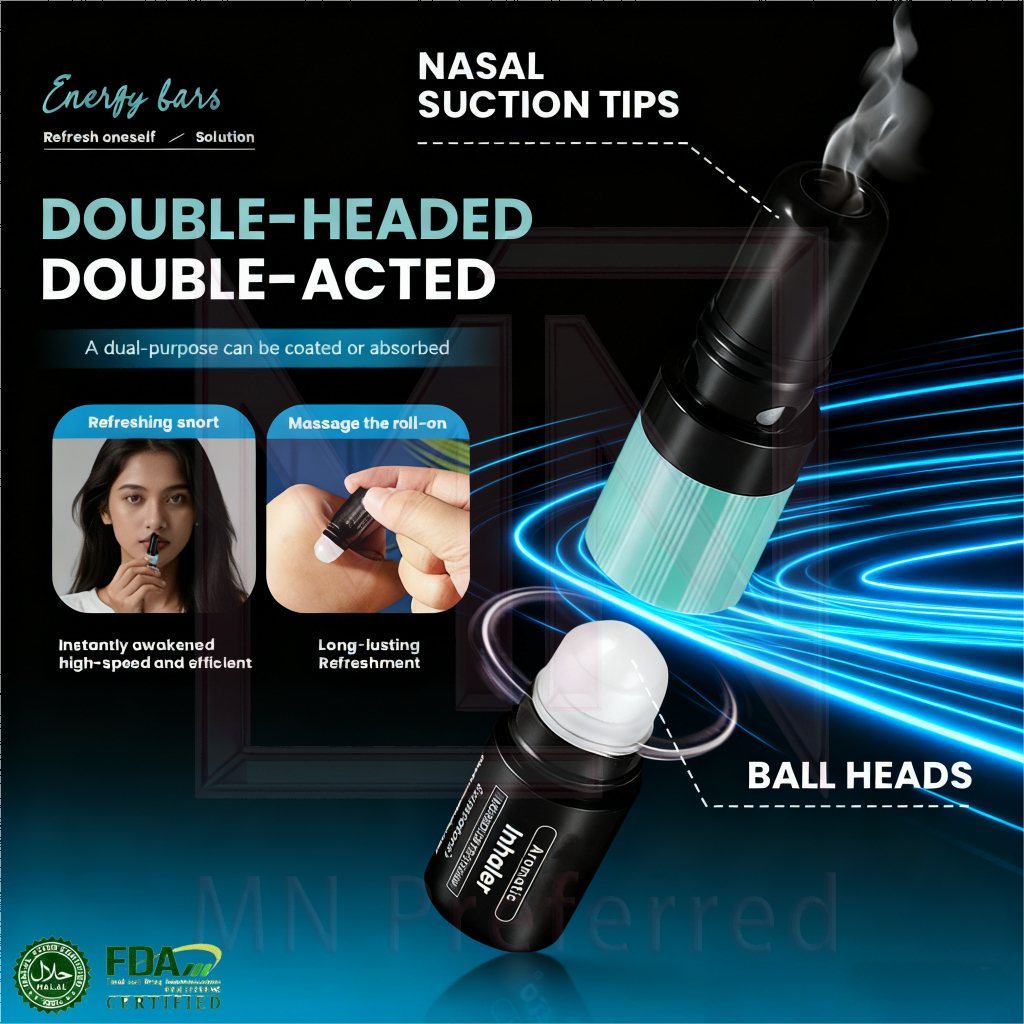 Natural Herbal 2-in-1 Inhaler (Relieves Nasal and Headaches Aromatic ...