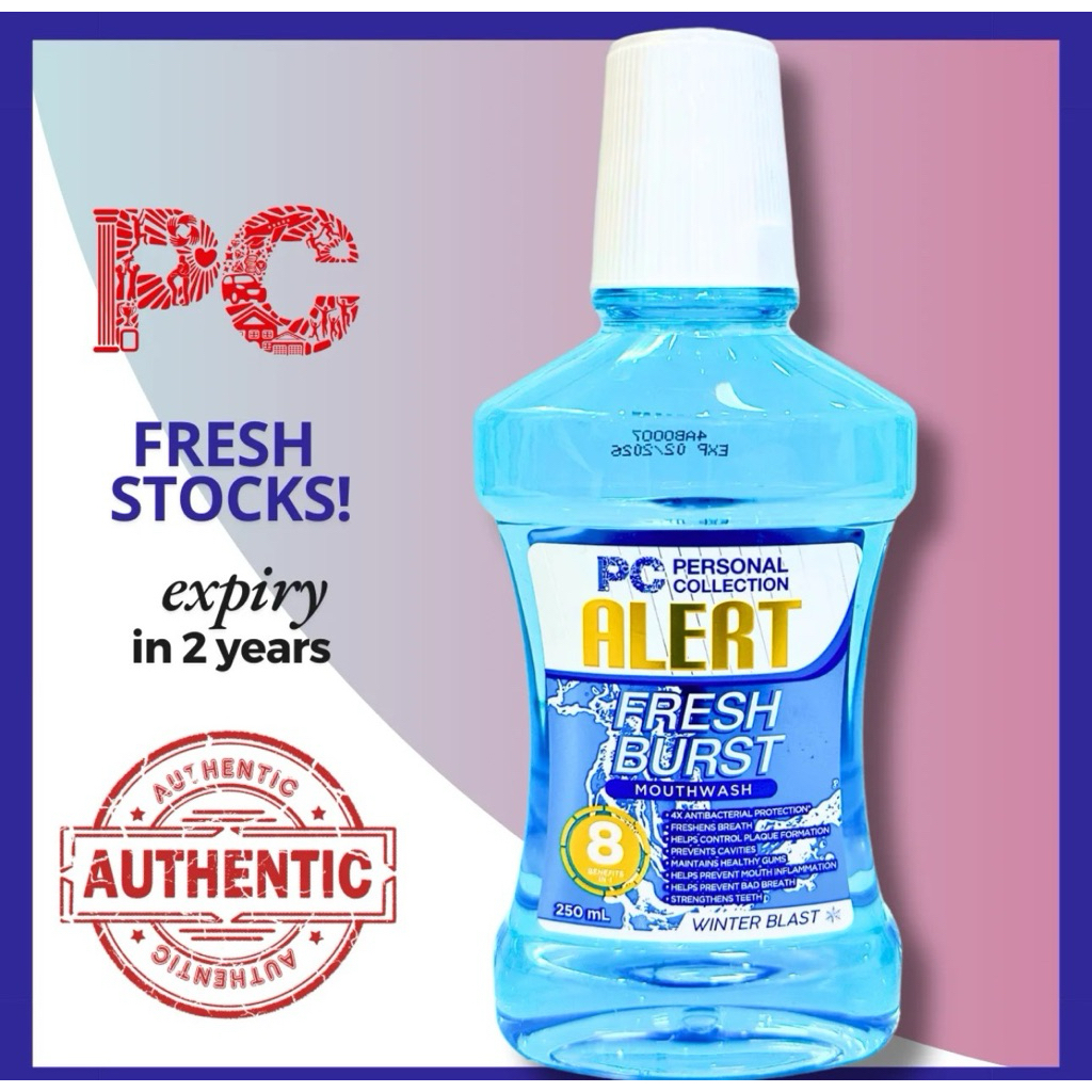pc personal collection alert fresh burst mouthwash 250ml | Shopee ...