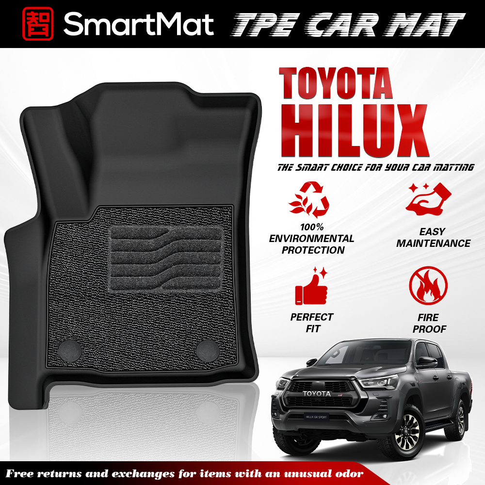 SmartMat Dual Layer Car Mat 2 Rows for Toyota Hilux 2015 up to latest ...