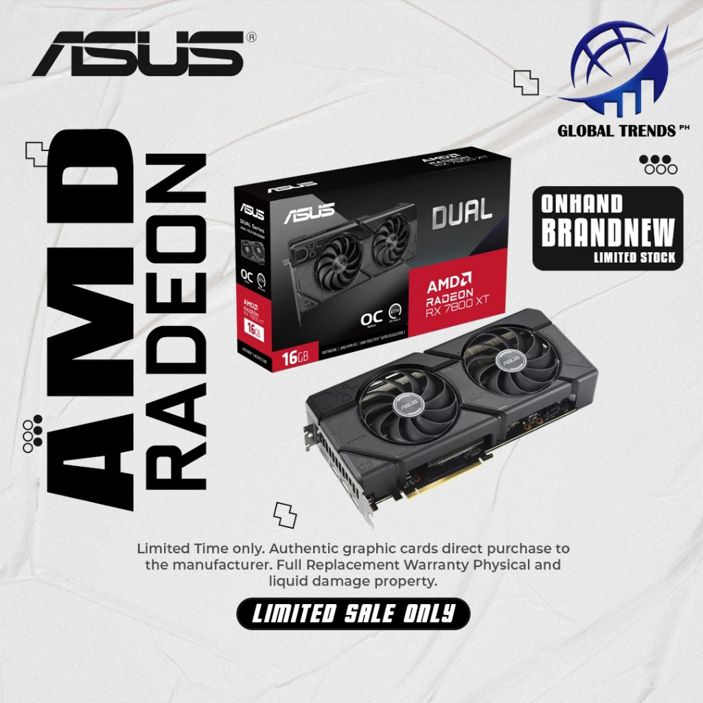 ASUS Radeon RX 7800 XT DUAL OC 16GB GDDR6 | Shopee Philippines