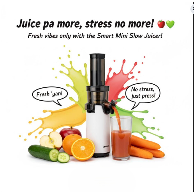 Edmark Livemall Mini Slow Juicer(White) | Shopee Philippines