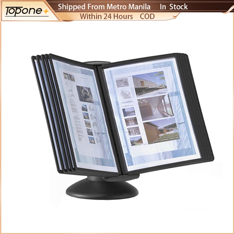 Desktop Reference System 10Leaf Rotating A4 Document Holder Rust Proof ...