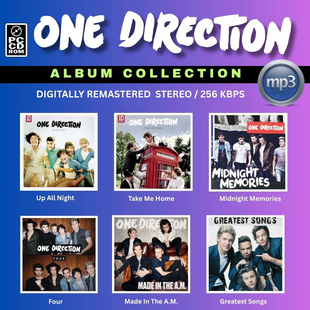 ONE DIRECTION MP3 music CD for PCCDROM and compatibles (not playable to ...