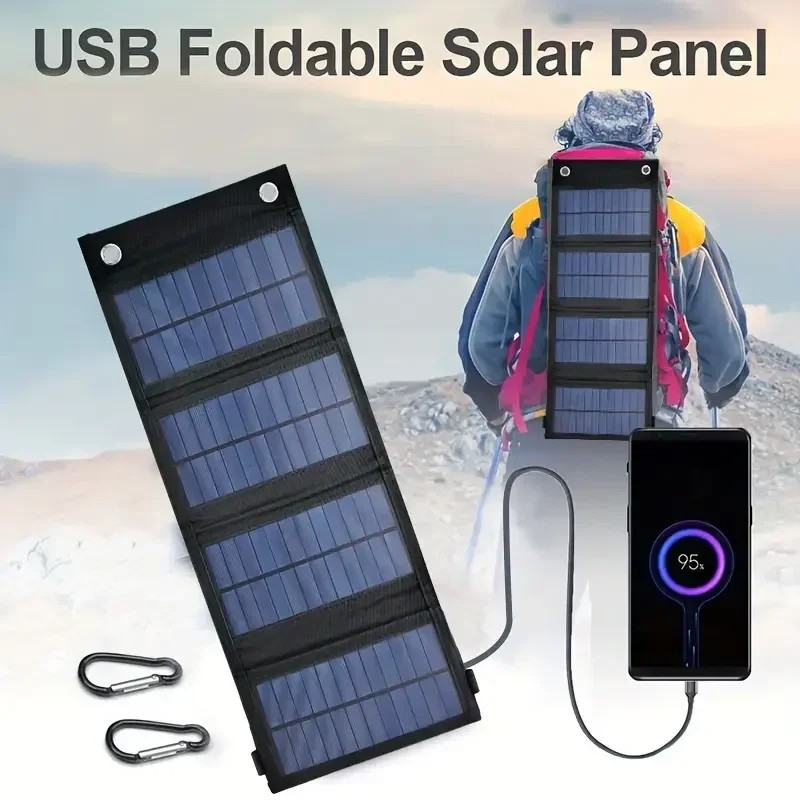 Solar Folding Charging Panel 30W 6V Fast Charging Solar Panel with 4 ...