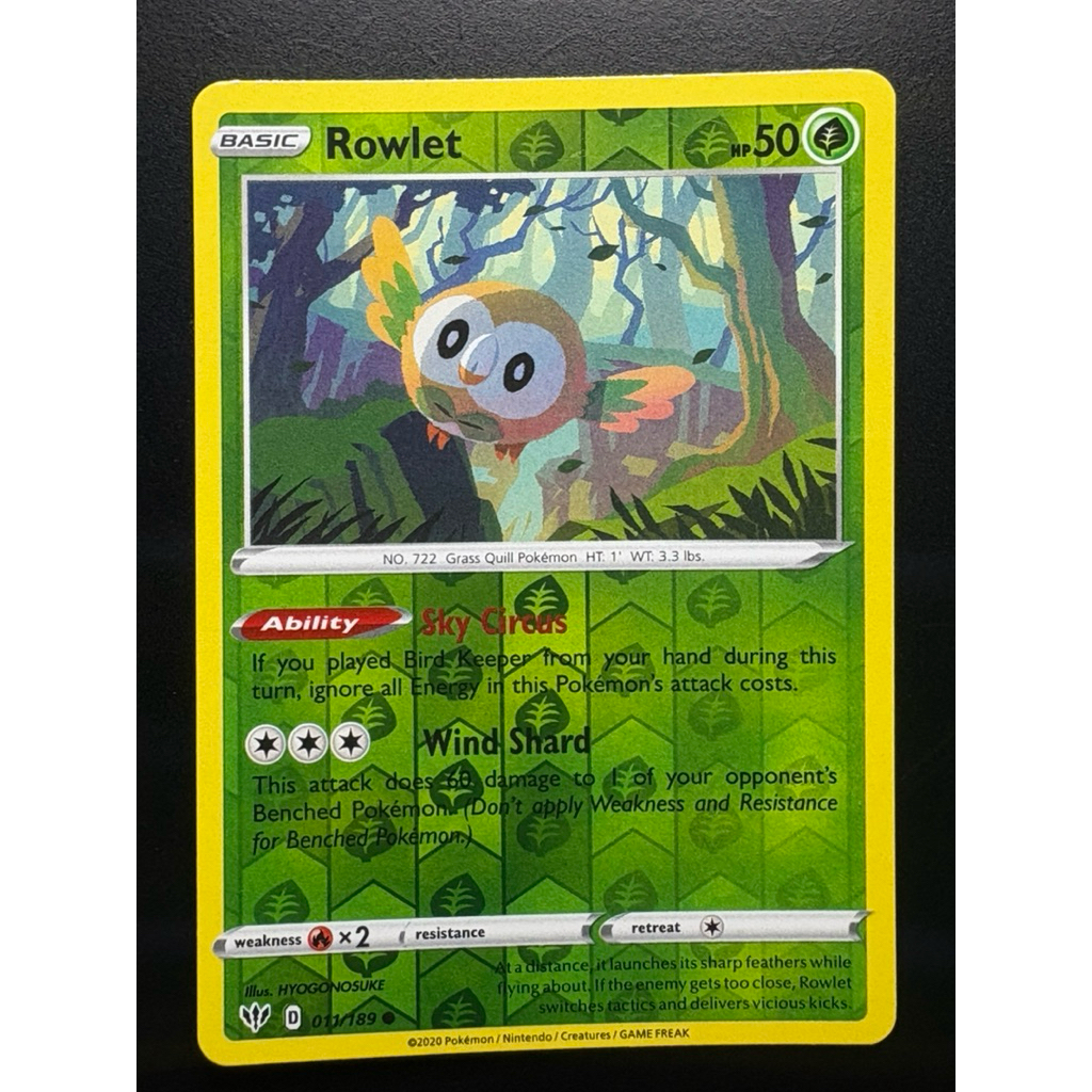 Rowlet - 2021 Sword & Shield | Darkness Ablaze 011/189 | English ...
