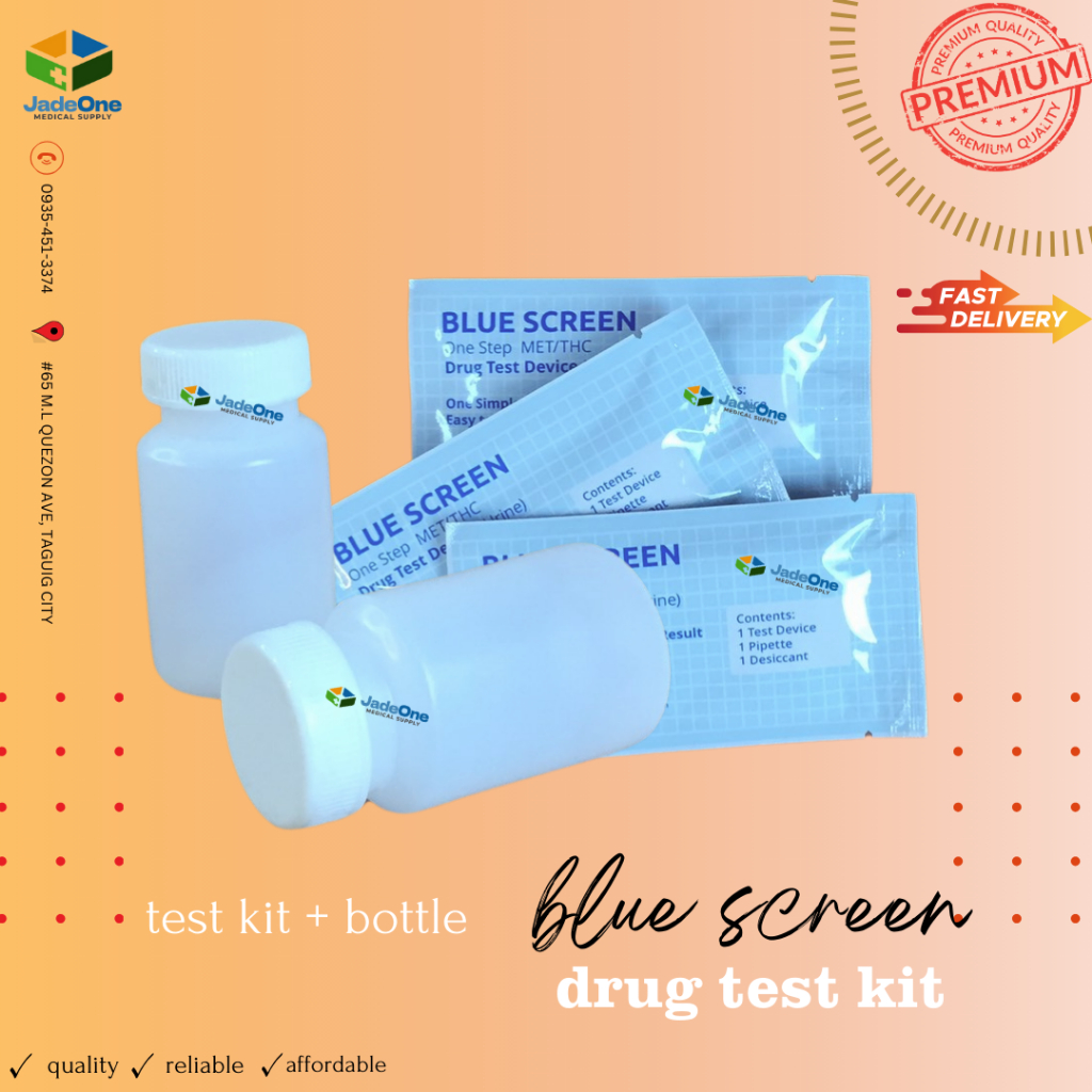 BLUE SCREEN Dual Test Kit Set (Test Kit + Urine Bottle) | Shopee ...