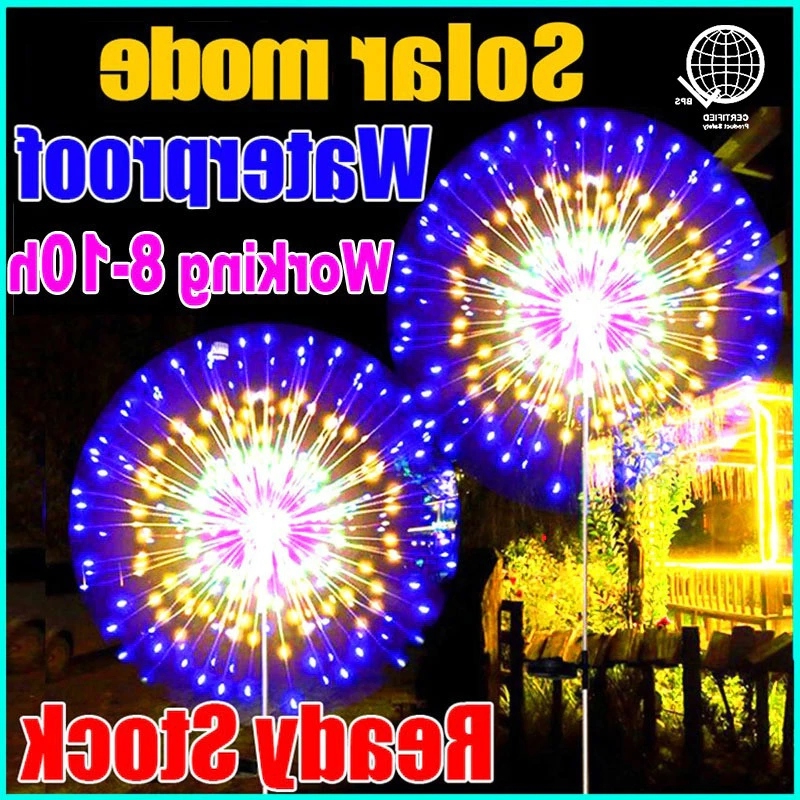 !!!XMAS GIFT SALE!!!Waterproof Outdoor Solar Fireworks Lights Cor Wires ...