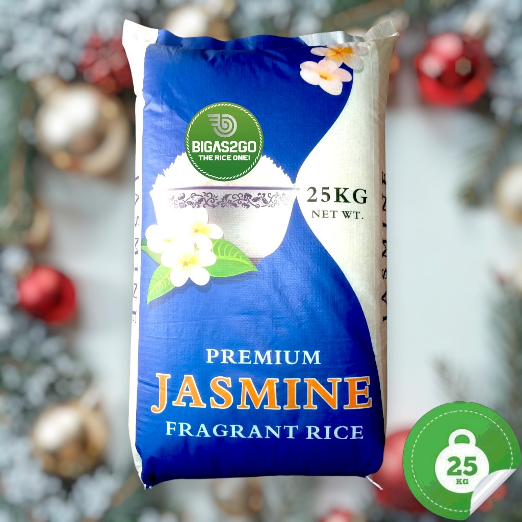 BIGAS2GO Jasmine Premium Fragrant Rice 25kg | Aromatic, Soft, Fluffy ...
