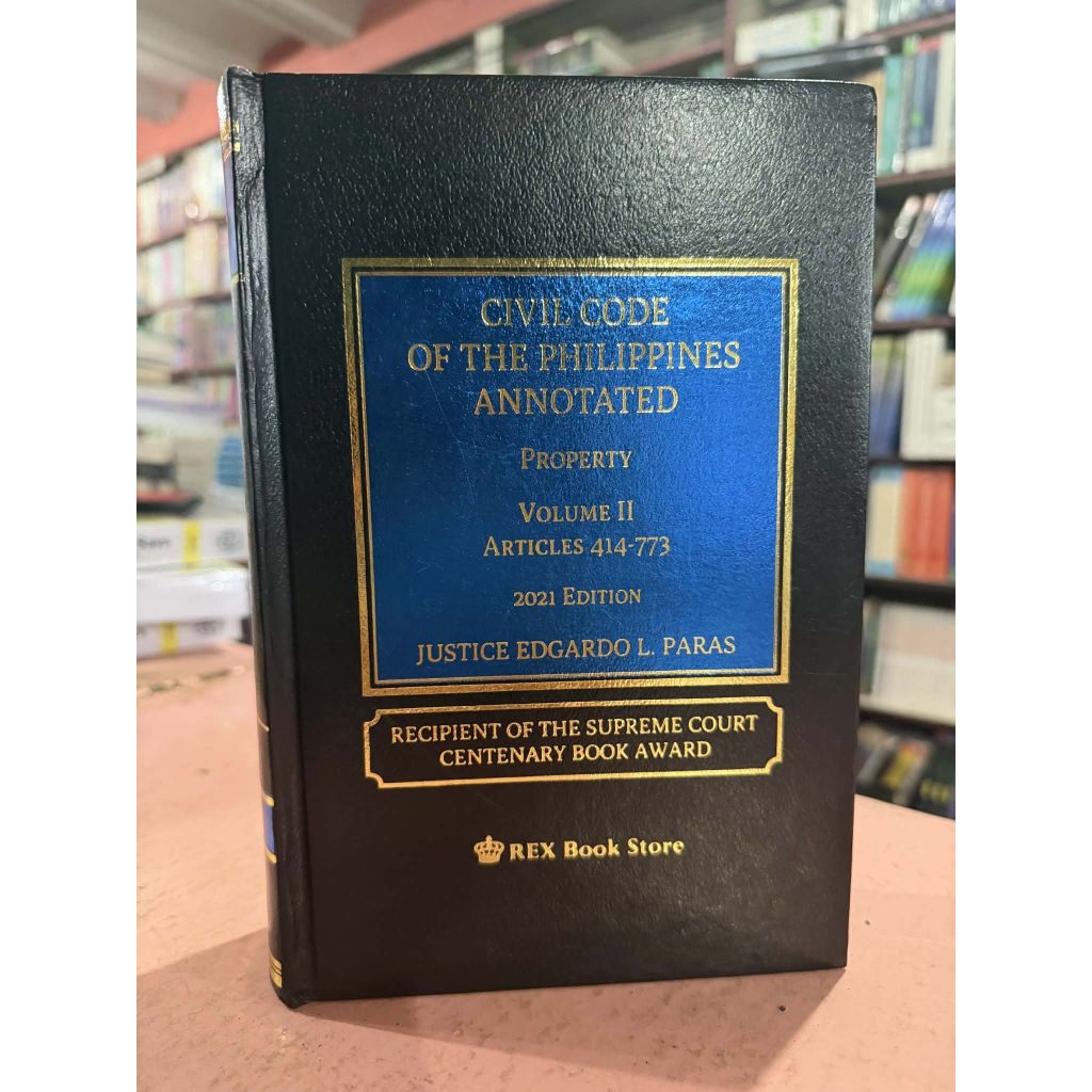 Civil Code of the Philippines Anotated:Property Volume 2(2021) Paras ...