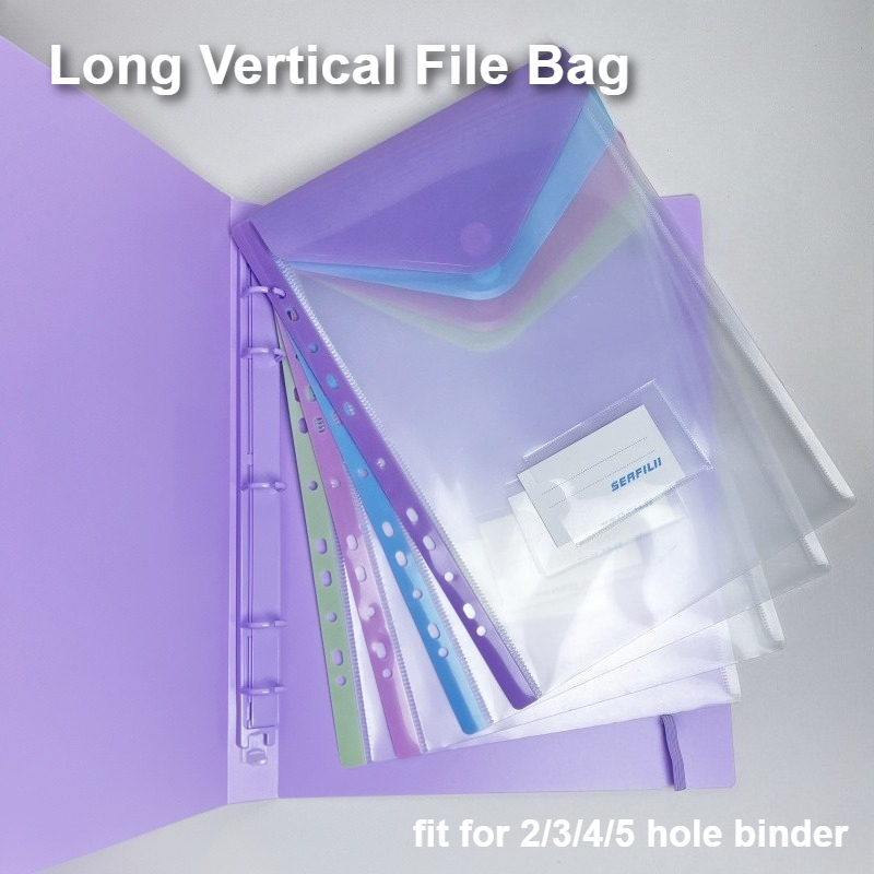 Long File Bag for 2/3/4/5 Ring Binder Folder Document Envelope Bag ...