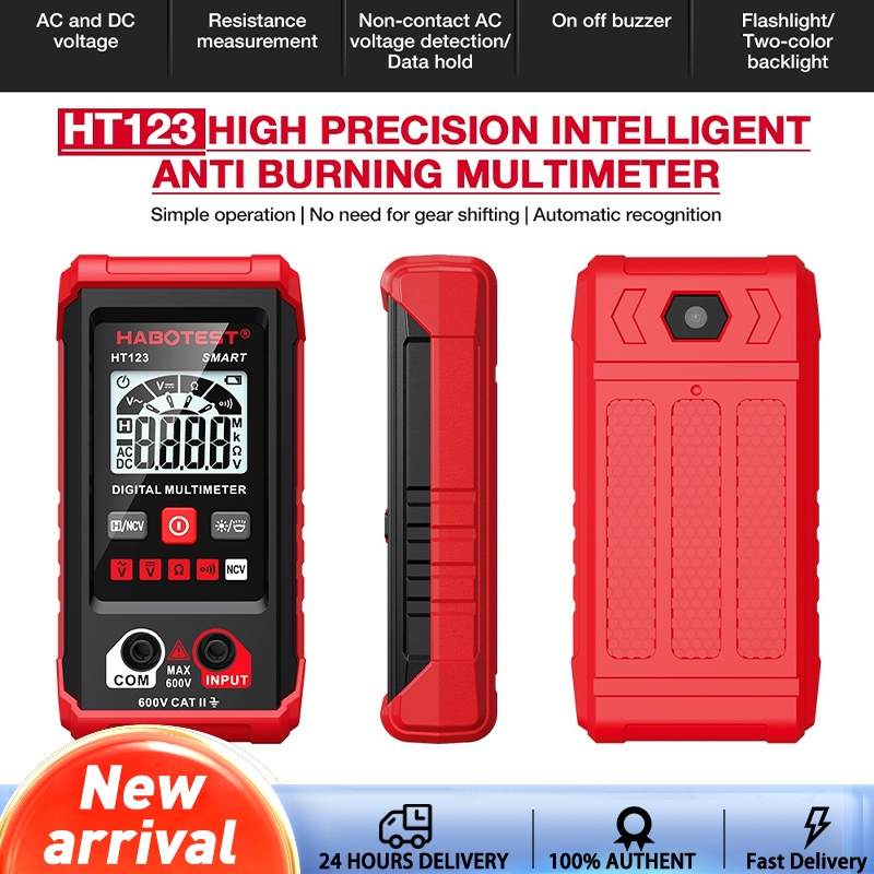 【COD】HT123 Digital Multimeter 600V AC/DC Automatic Counts High ...