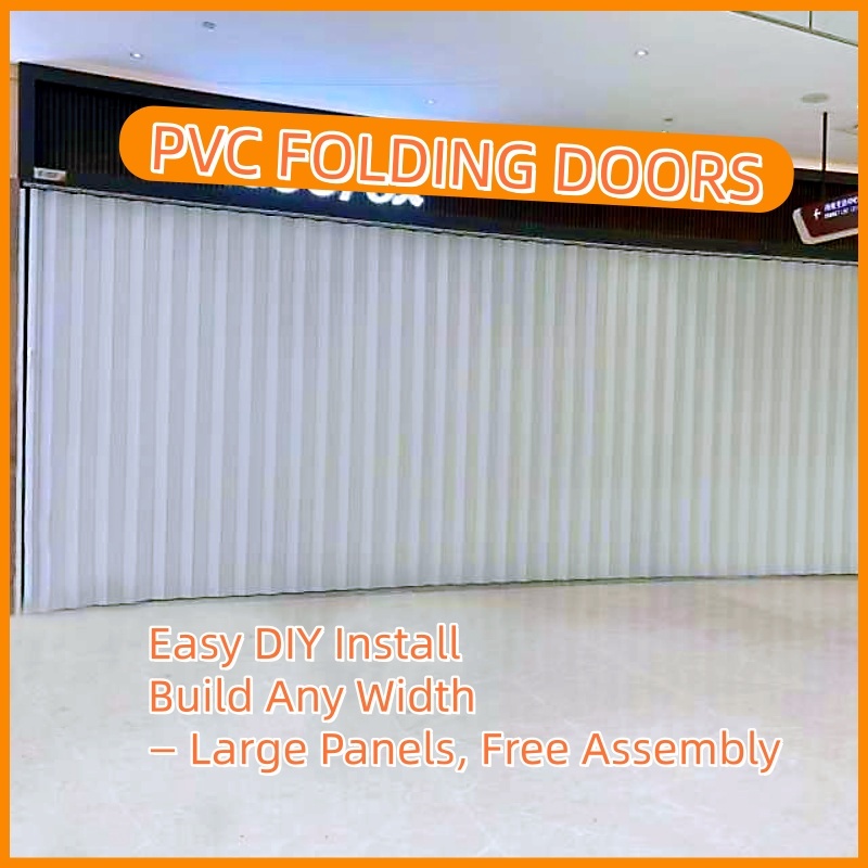 6mm PVC Folding Sliding Door – DIY, Ultra-High 240cm, Adjustable Width ...
