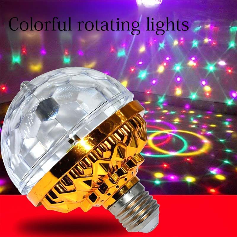 6W Colorful Decoration Rotating Crystal Magic Ball Disco Bulb LED Light ...