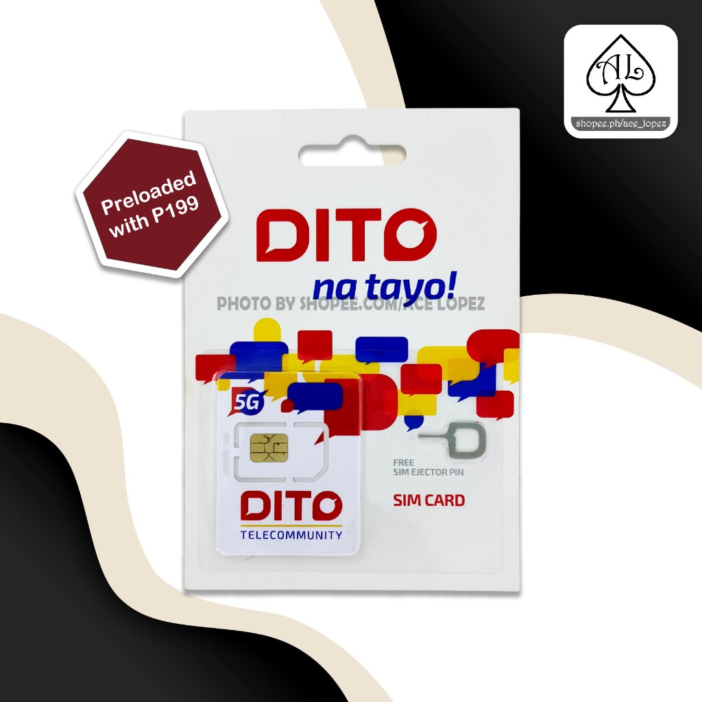 DITO Sim 5G Pre-Loaded with P199 als21207 | Shopee Philippines