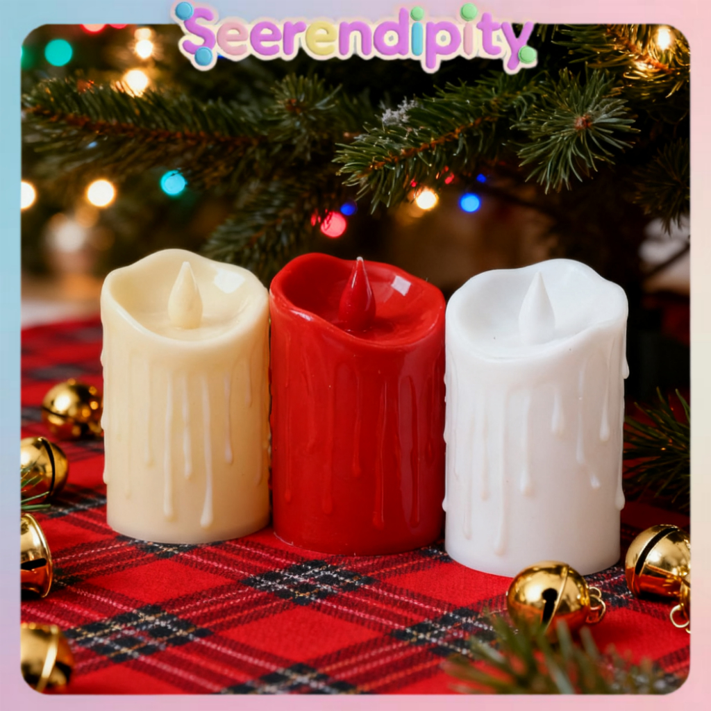 (Free battery) LED Swinging Candles Flameless Candle Night Lights Tea ...