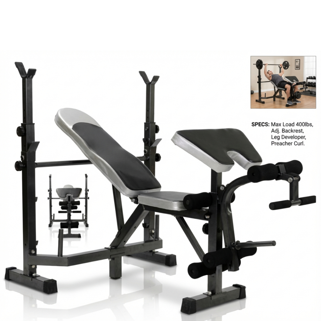 MATRIX Adjustable Weight Bench with Arm Curl | Shopee Philippines