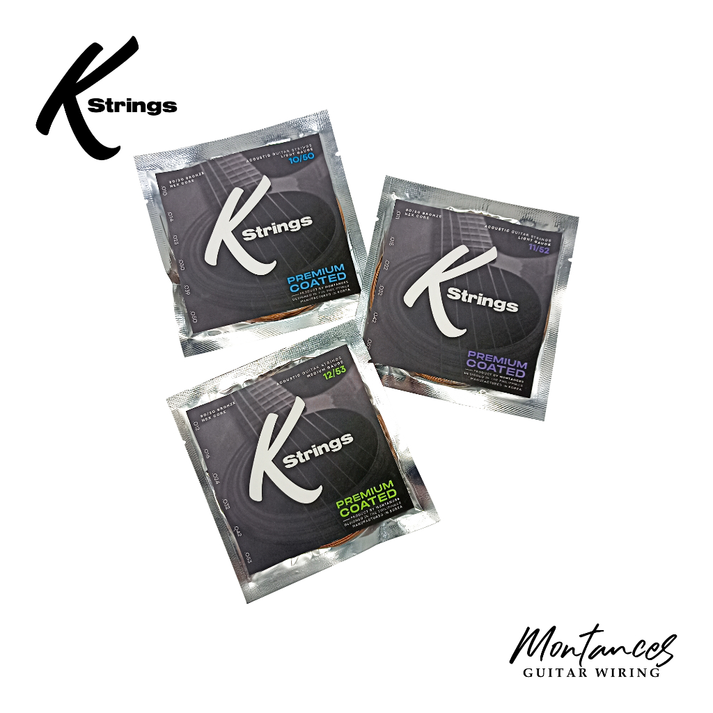 K Strings Premium Coated | Phosphor Bronze | 10-50, 11-52, 12-53 ...