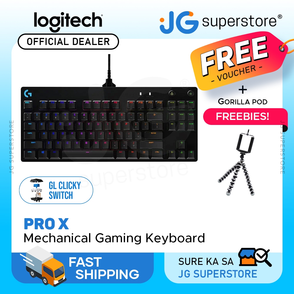 Logitech G Pro X TKL Mechanical Gaming Keyboard Swappable Tenkeyless ...