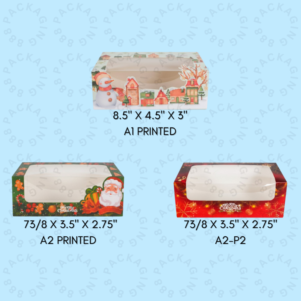 20pcs Christmas Loaf Box / Pastry Box | Shopee Philippines