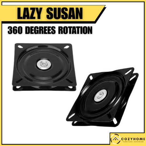 CHFH 1PCS Lazy Susan Black heavy Square Steel Rotating Swivel Turntable ...