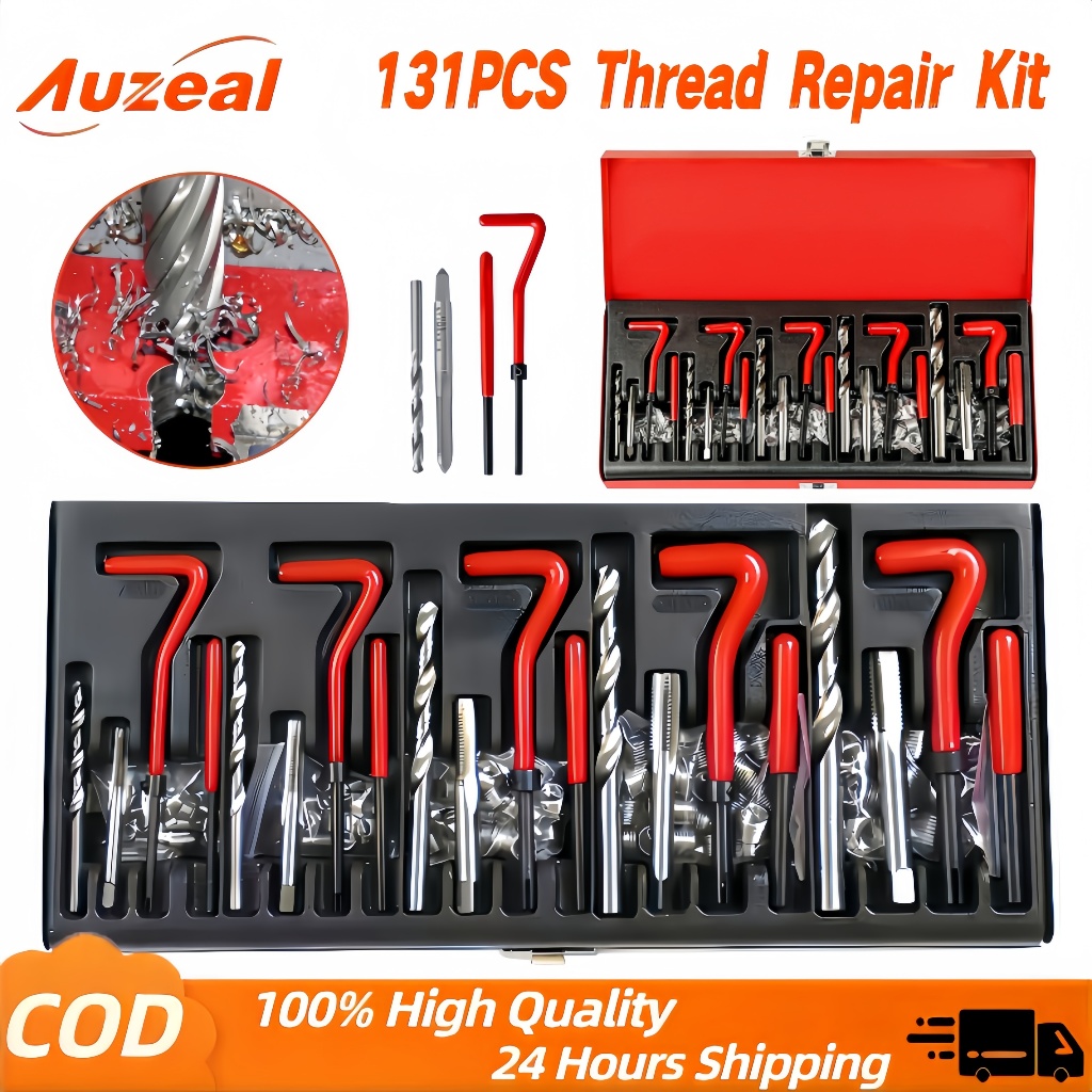 131Pcs Metric Thread Repair Tool Kit For Engine M5/M6/M8/M10/M12 ...