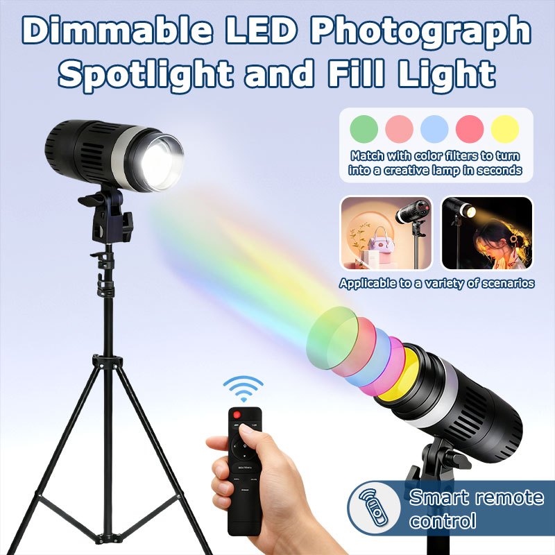 Adjustable Brightness LED Photography Spotlight&Fill Light Compact ...