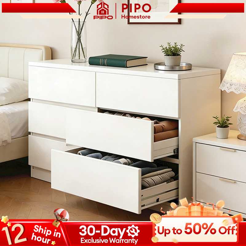 Modern Wooden Chest Drawer Cabinet 4/5 Layer Large Capacity Storage ...