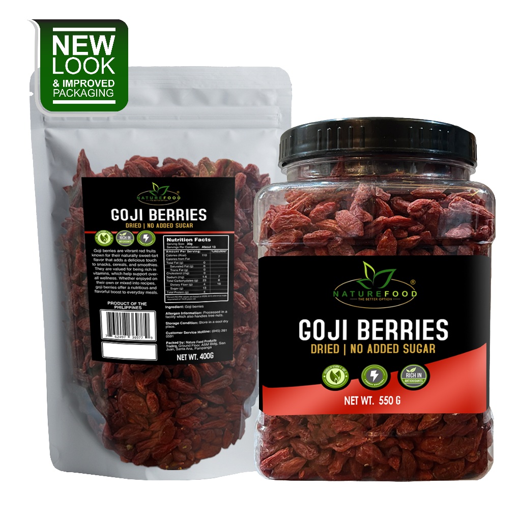 Goji Berries (Dried, No Added Sugar, Superfood Fruit Snack)1 | Shopee ...