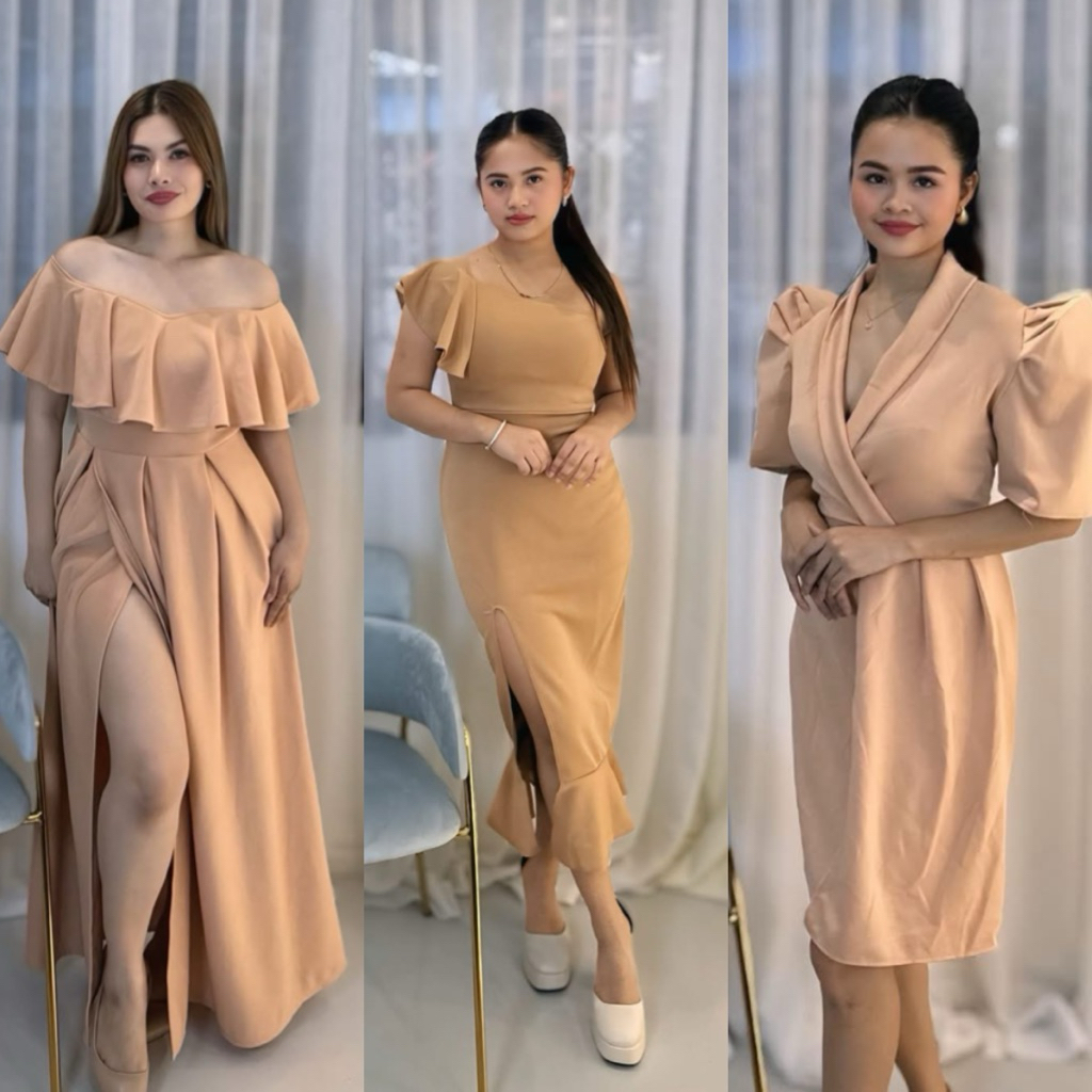 nude dresses for graduation Chic champagne nude lace appliques beaded muslim semi formal graduatio –  Anna's Couture Dresses main image 0