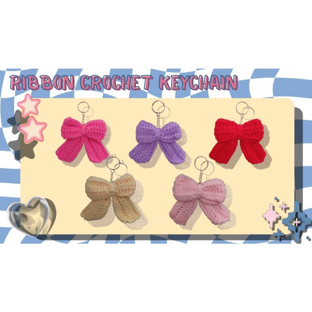 RIBBON CROCHET KEYCHAIN | Shopee Philippines