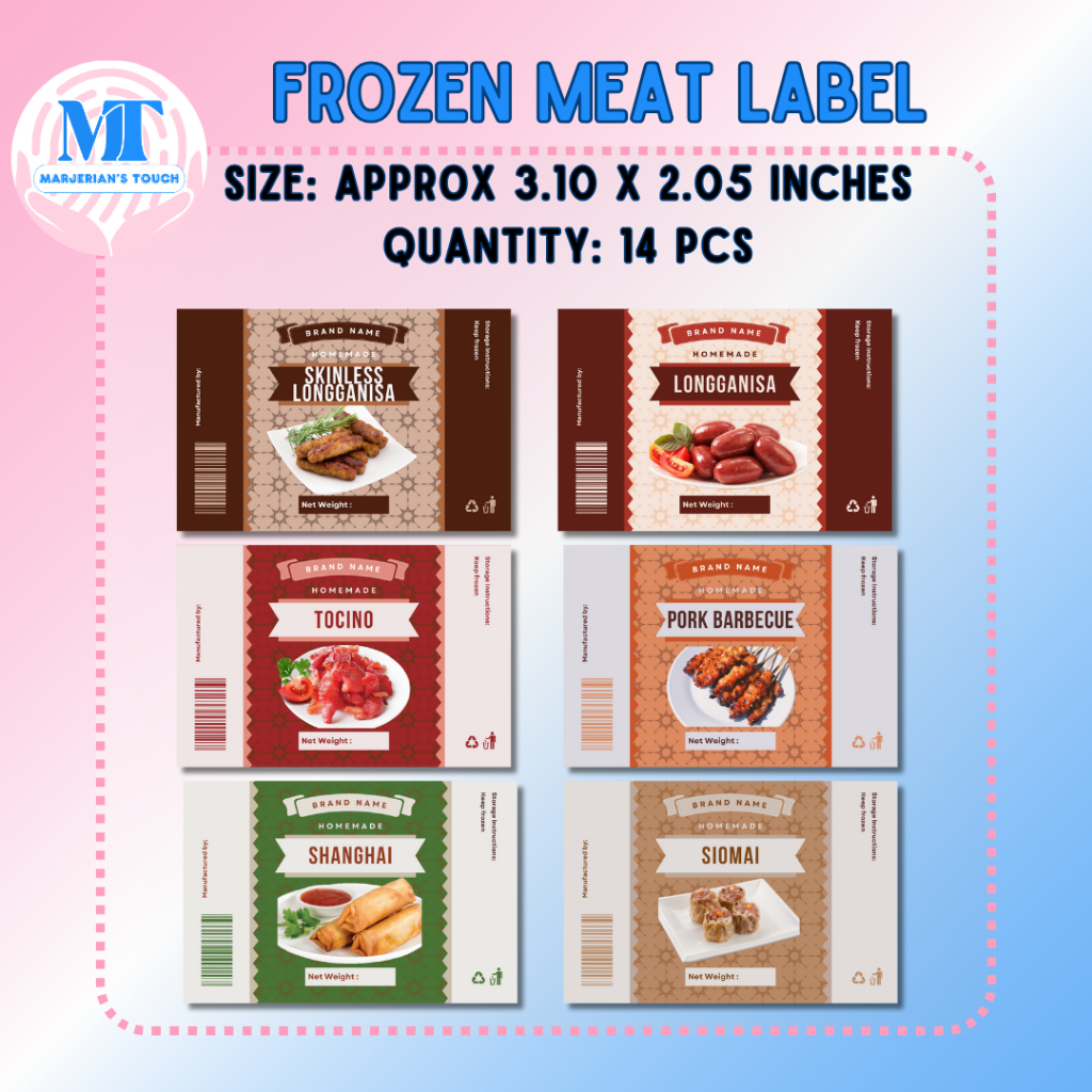 PinkCrafters FROZEN MEAT PRODUCT LABEL STICKERS HOMEMADE LONGGANISA ...