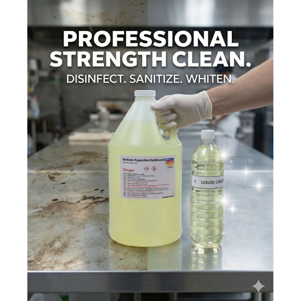 Liquid Chlorine Disinfectant Sodium Hypochlorite (bleach) 1 Liter ...