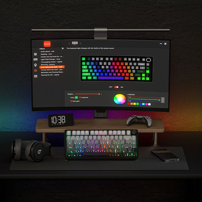 ZIFRIEND RX75PRO Mechanical Keyboard 75% RGB Tri-Mode Gasket Structure ...