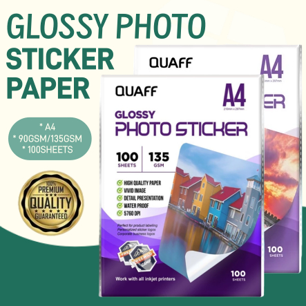 QUAFF Photo Sticker Paper 100 sheets/pack for DIY Labels and Stickers ...