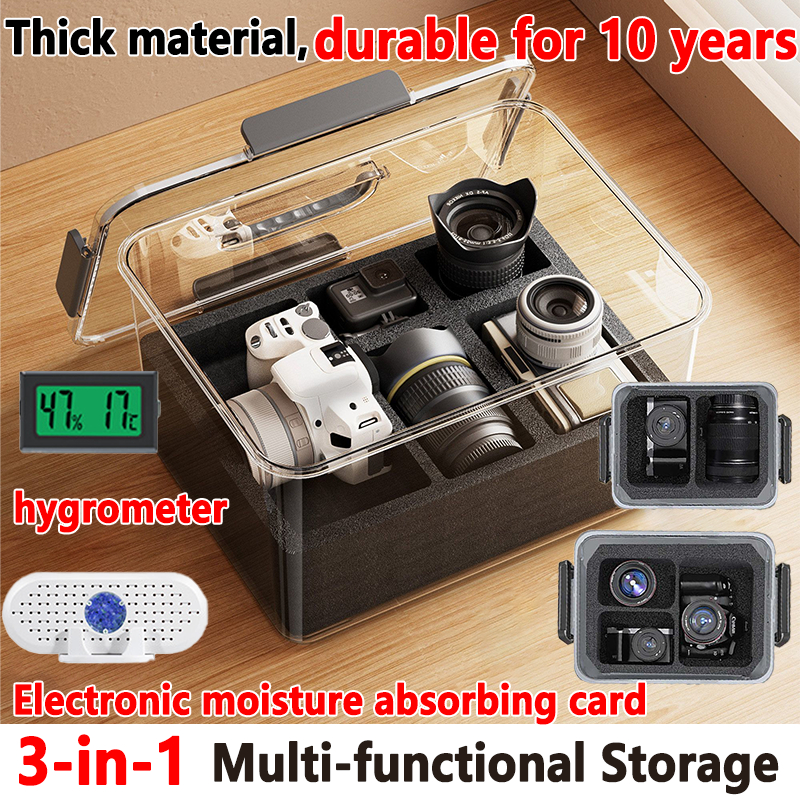 camera dry box Digital hygrometer Moisture-proof Box Mildew-proof ...
