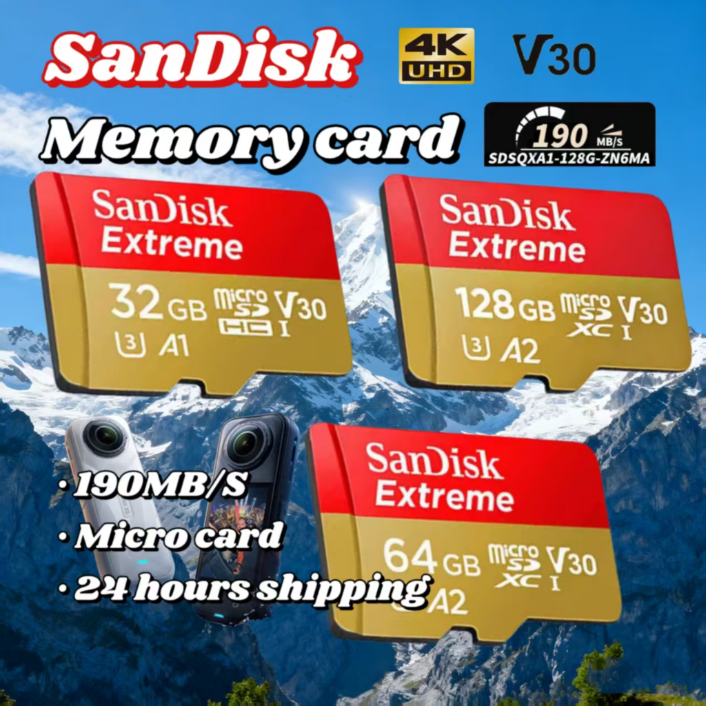 Sandisk Extreme Memory Card Class 10 A2 Micro SD Card for CCTV Dashcam ...
