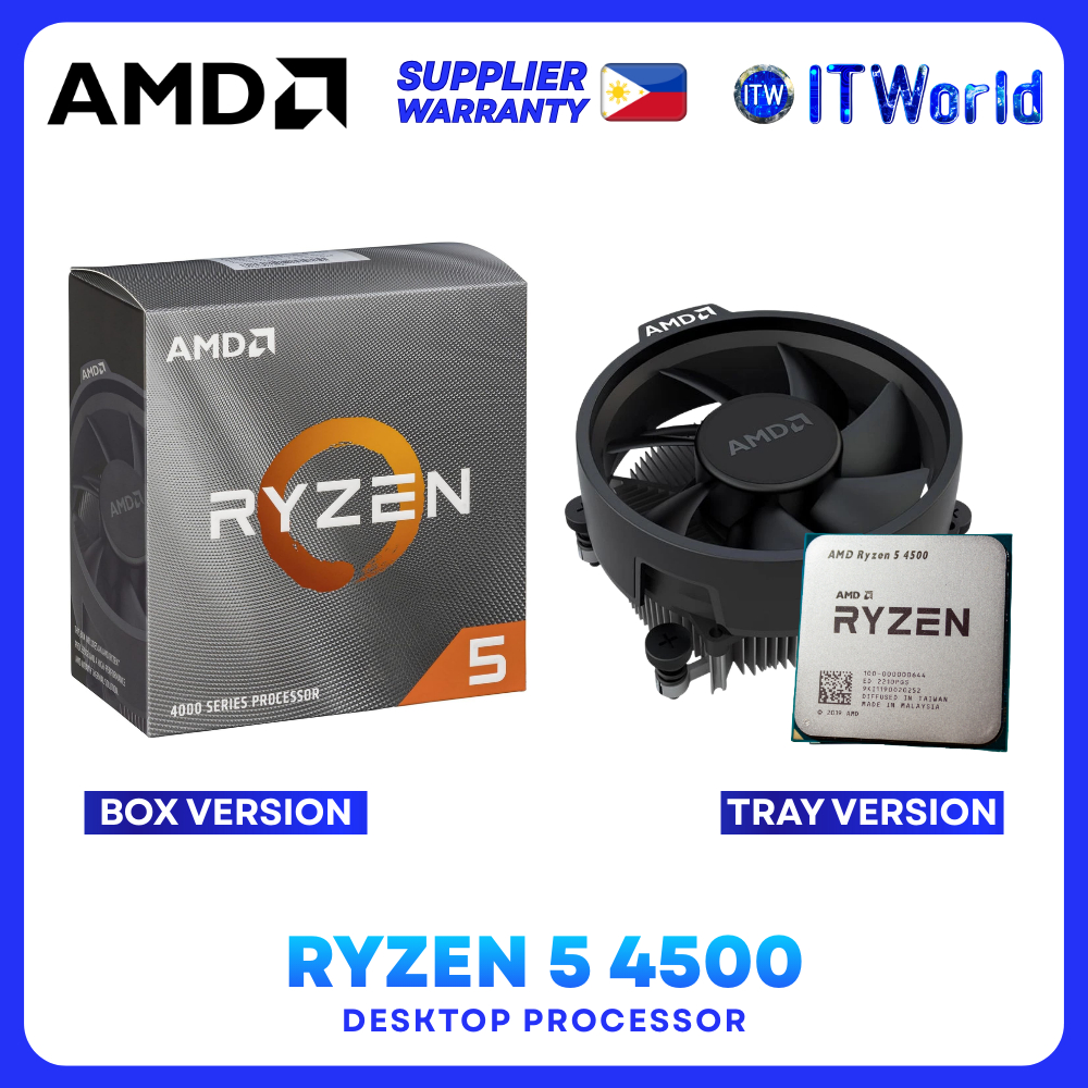AMD Ryzen 5 4500 CPU - 6 Cores 12 Threads / AM4 / 3.6GHz Zen 2 Desktop ...