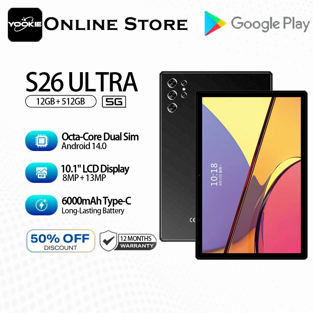 Original S26 Ultra Tablet 5G Android Tablet with keyboard pen 12+512GB ...