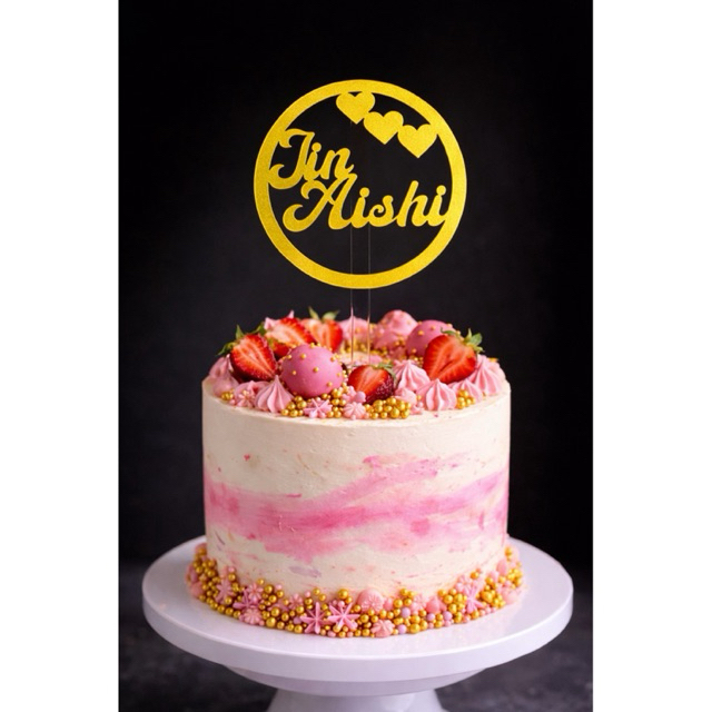 Customized Cake Topper – Round Border | Cardstock | Shopee Philippines