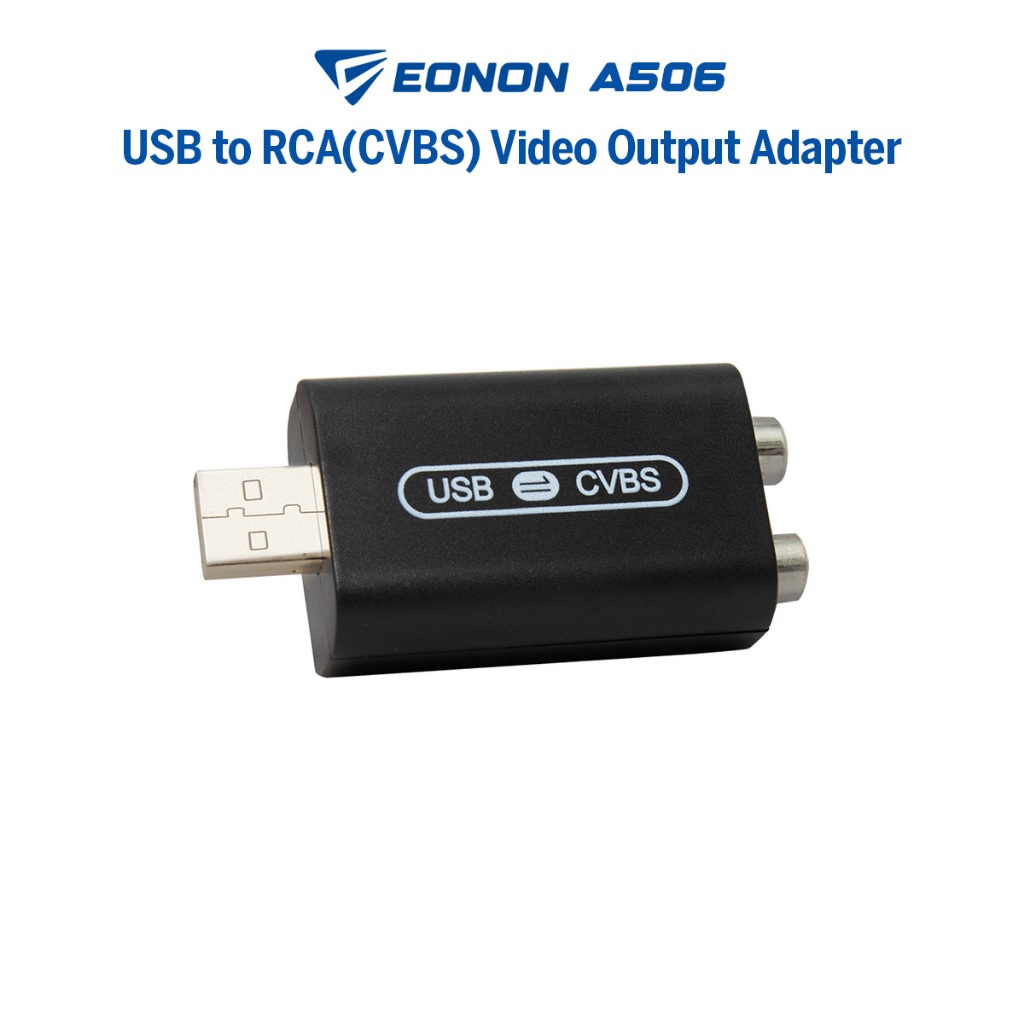 USB to RCA Adapter For Car Android Player AV-Out to Headrest Or Roof ...