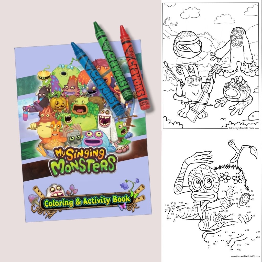 My Singing Monsters Coloring Activity Book Birthday Party Giveaway Souvenir  | Shopee Philippines
