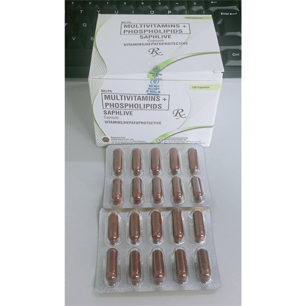 SAPHLIVE MULTIVITAMINS+PHOSPHOLIPIDS VITAMINS/HEPATOPROTECTIVE 100 ...