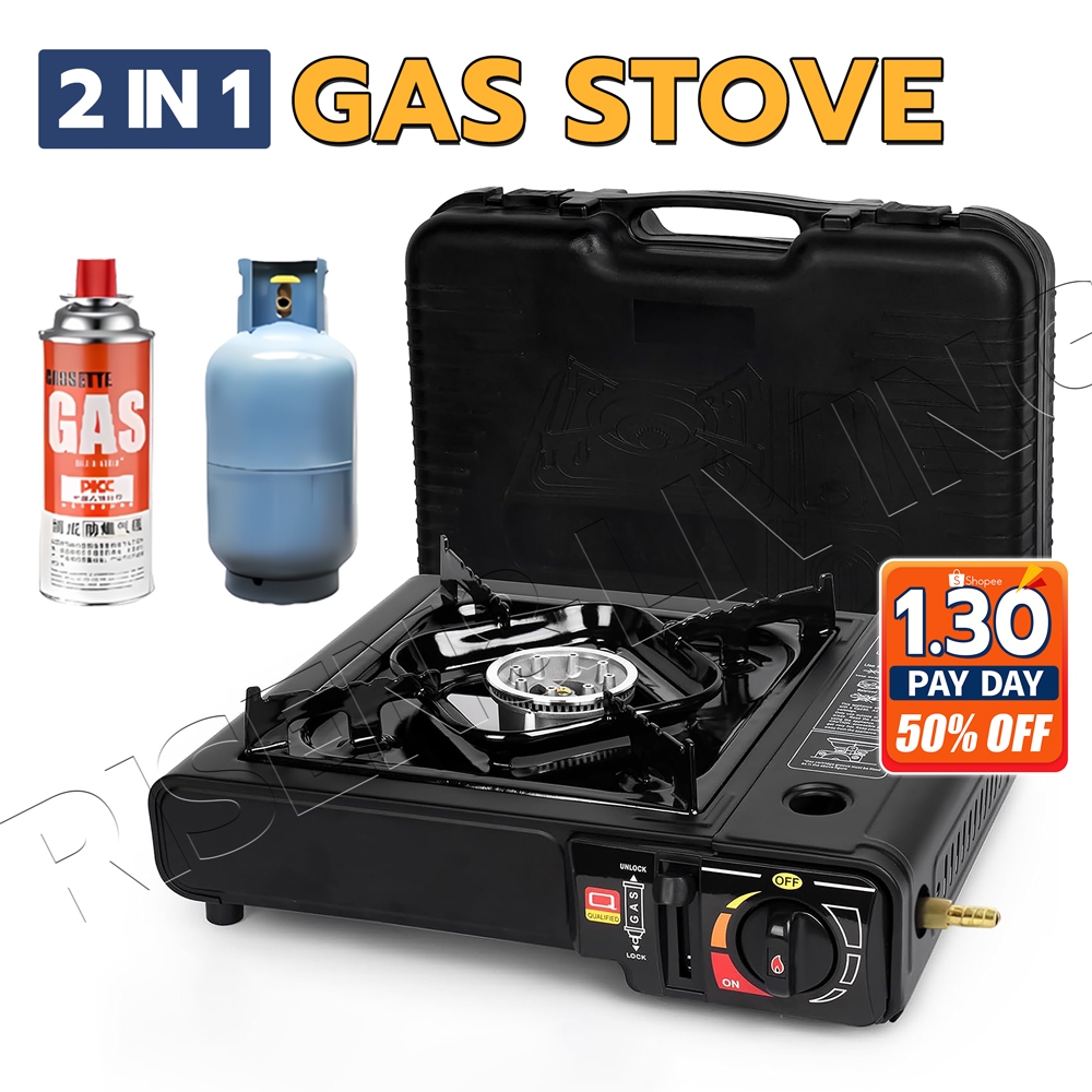 COD 2in1 With Box Butane Gas Stove Portable camping cooking picnic ...