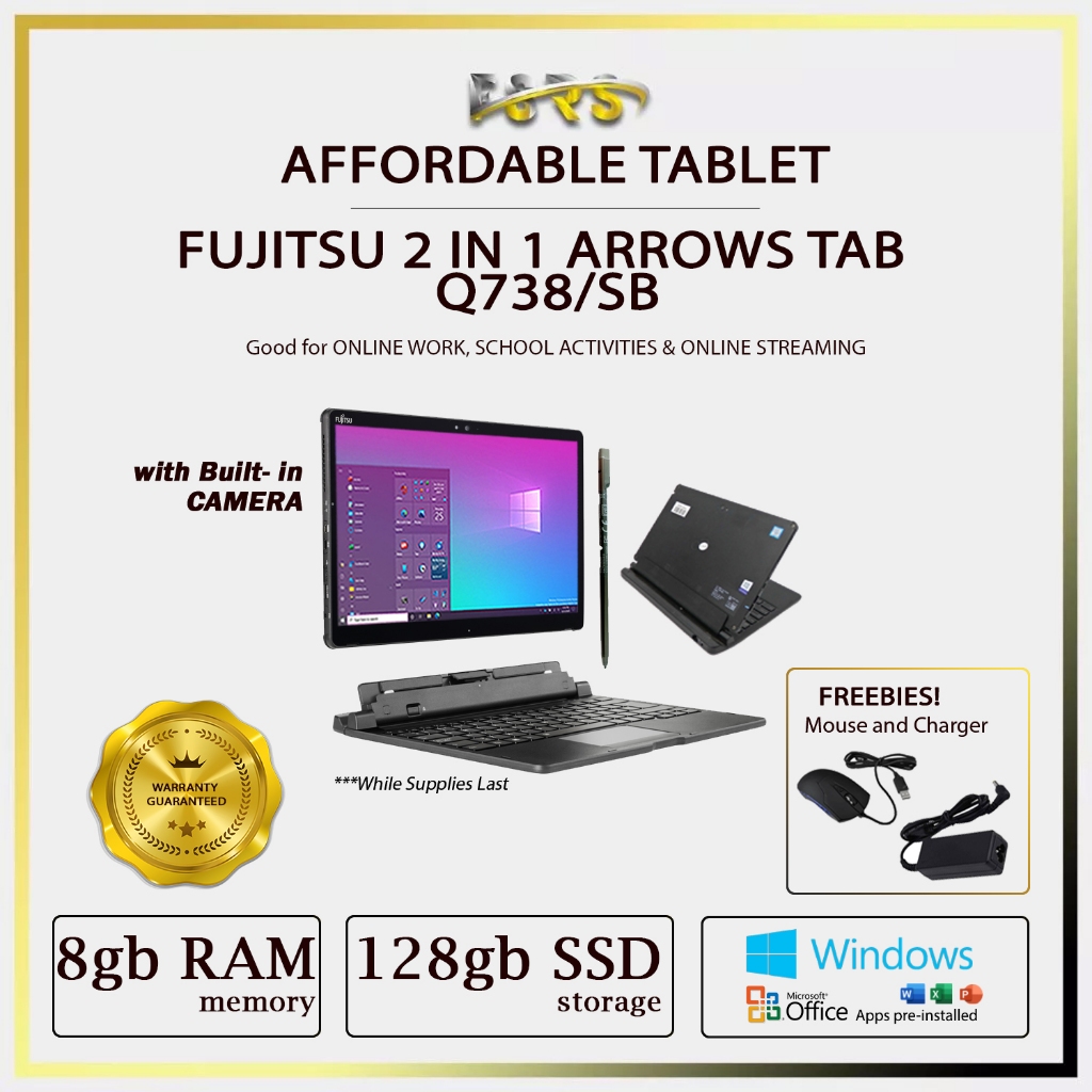 FUJITSU 2IN1 ARROWS TAB | i5 8TH Q738/SB 8-120 SSD | CLRN N400 4