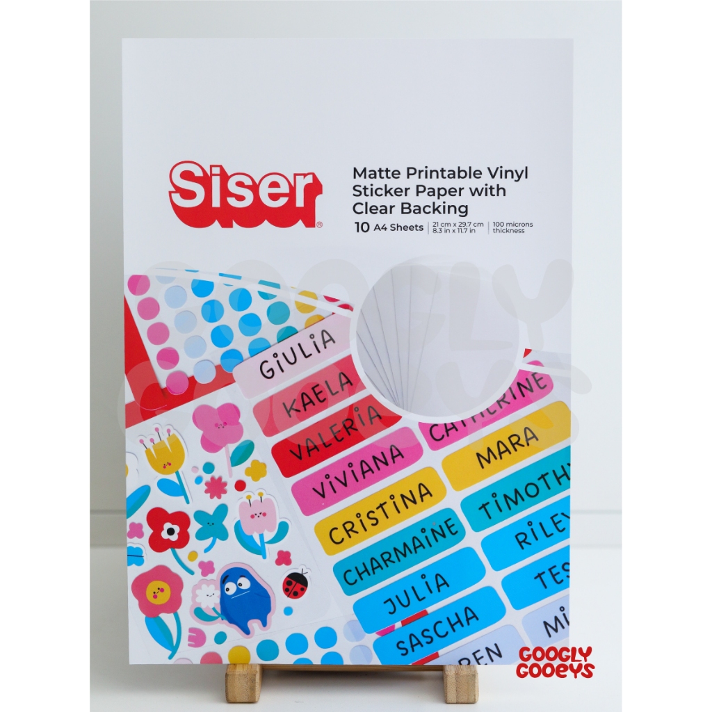 Siser Printable Vinyl Sticker with Clear Backing | A4 10pcs. | Shopee ...